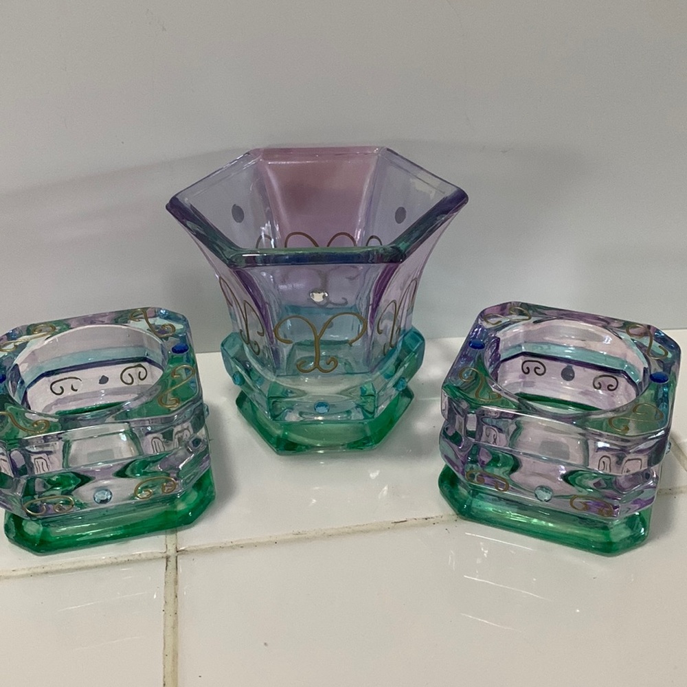 PartyLite Mardi Gras Votive & Tea light holders